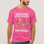 Kerstmis Ondersteuning Grappige Computerprogrammeu T-shirt (Voorkant)