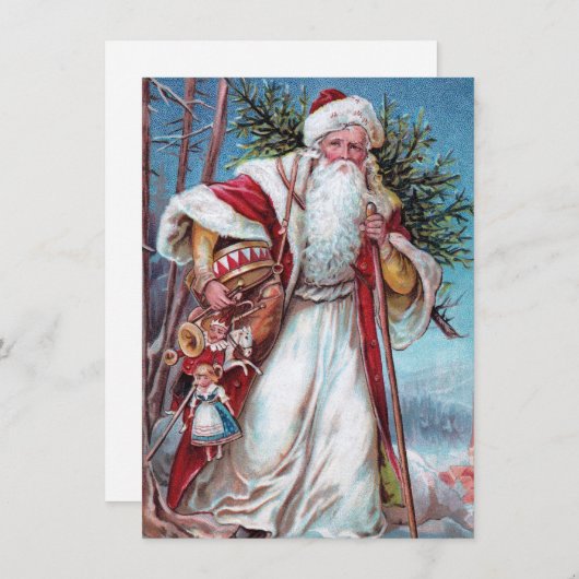 Kerstmis onderweg feestdagenkaart (Voorkant / Achterkant)