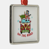 Kerstmis onderweg metalen ornament (Rechts)