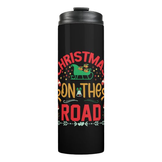 Kerstmis onderweg thermosbeker (Voorkant)