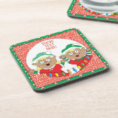 Kerstmis Onderzetters Elf van Kleur Fijne (Linkerzijde)