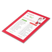 Kerstmis ondeugend of leuk spel notitieblok (Schuin)