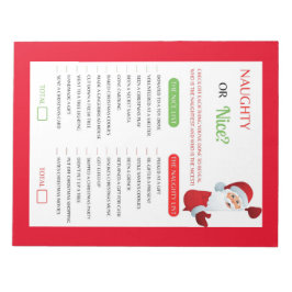 Kerstmis ondeugend of leuk spel notitieblok