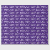 Kerstmis ONDEUGEND of NICE Tekst in Sneeuwvlokken Cadeaupapier (Vlak)