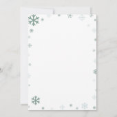 Kerstmis ONEderland Eerste Verjaardag Uitnodiging (Achterkant)