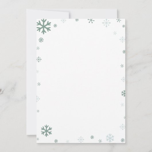 Kerstmis ONEderland Eerste Verjaardag Uitnodiging (Achterkant)