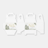 Kerstmis Onederland Winterbos Eerste Verjaardag Bedankdoosjes (Uitgevouwen)