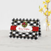 Kerstmis Ons huis aan Yours Black Pset Wreate Kaart (Gele Bloem)