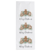 Kerstmis Ontbijtkoek Koekjes Wijn Cadeautas (Achterkant)