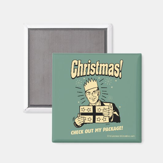 Kerstmis: Ontdek mijn pakket Magneet (Voorkant / Achterkant)