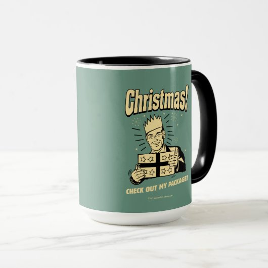 Kerstmis: Ontdek mijn pakket Mok (Voorkant rechts)