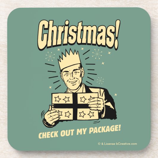 Kerstmis: Ontdek mijn pakket Onderzetter (Voorkant)