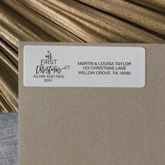 Kerstmis Onze eerste Kerstmis als Mr en Mrs. Etiket