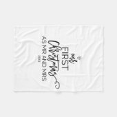 Kerstmis Onze eerste Kerstmis als Mr en Mrs. Fleece Deken (Voorkant (Horizontaal))