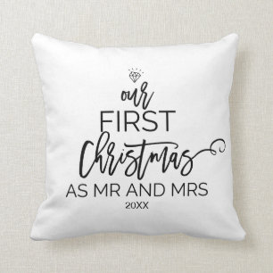 Kerstmis Onze eerste Kerstmis als Mr en Mrs. Kussen