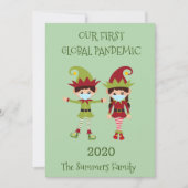 Kerstmis, onze eerste wereldpandemie 2020 feestdagenkaart (Voorkant)