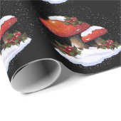 Kerstmis: Oorspronkelijke kunst: Paddenstoelen, Ho Cadeaupapier (Rol Hoek)