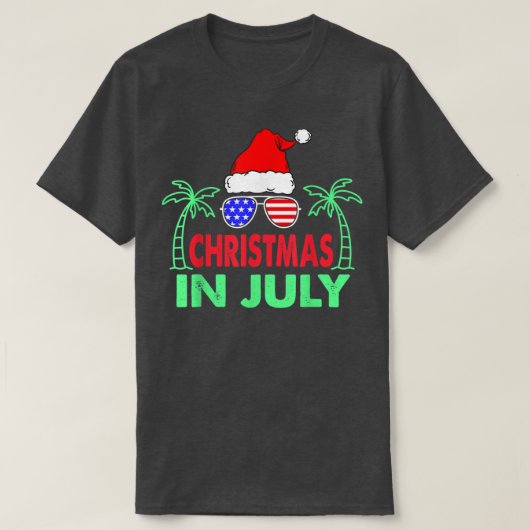 Kerstmis op 4 juli elke zomer s t-shirt (Design voorkant)