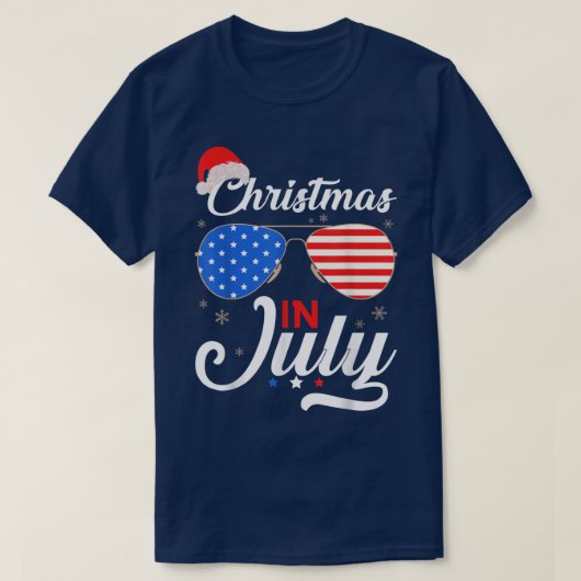 Kerstmis op 4 juli elke zomer van de maand C T-shirt (Design voorkant)