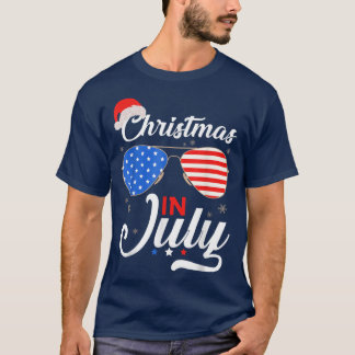 Kerstmis op 4 juli elke zomer van de maand C T-shirt