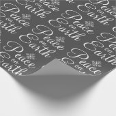 Kerstmis op aarde kerstcadeaupapier cadeaupapier (Hoek)