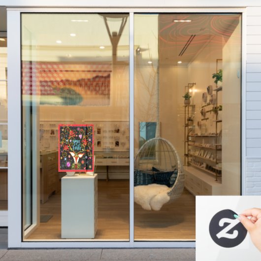 Kerstmis op aarde rendier! “Inspirivity” vensterfo Raamsticker (Winkelraam)