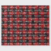 Kerstmis op AARDE Tekst Cadeaupapier (Vlak)