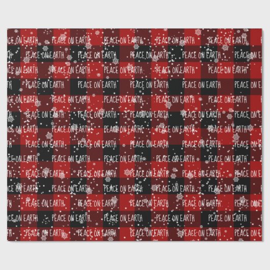 Kerstmis op AARDE Tekst Cadeaupapier (Vlak)