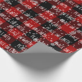 Kerstmis op AARDE Tekst Cadeaupapier (Hoek)