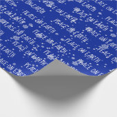 Kerstmis op AARDE-tekst en sneeuwvlokken Cadeaupapier (Hoek)