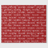 Kerstmis op AARDE-tekst en sneeuwvlokken Cadeaupapier (Vlak)