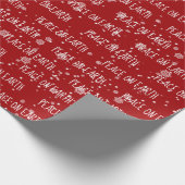 Kerstmis op AARDE-tekst en sneeuwvlokken Cadeaupapier (Hoek)