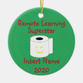 Kerstmis op afstand keramisch ornament (Voorkant)