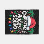 Kerstmis op Augustinus Squad Funny Summer Xmas Man Fleece Deken (Voorkant (Horizontaal))