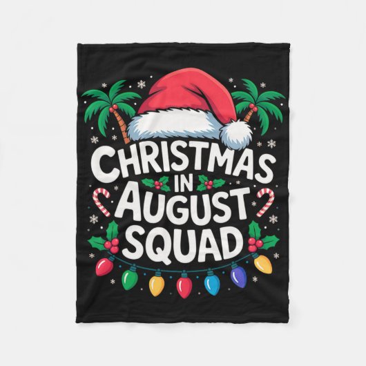 Kerstmis op Augustinus Squad Funny Summer Xmas Man Fleece Deken (Voorkant)