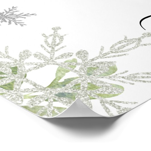 Kerstmis op Baby shower Welkomstbord Poster (Hoek)