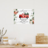 Kerstmis op Baby shower Welkomstbord Poster (Keuken)