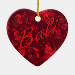 Kerstmis op Bali Batik 1 Keramisch Ornament