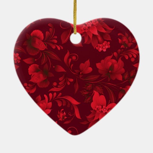 Kerstmis op Bali Batik 1 Keramisch Ornament (Achterkant)