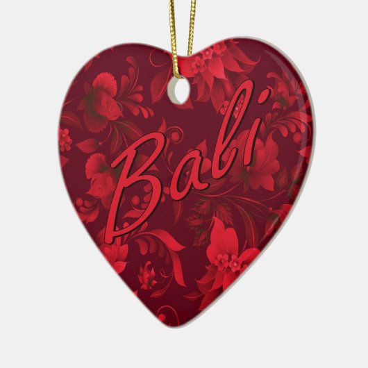 Kerstmis op Bali Batik 1 Keramisch Ornament (Links)