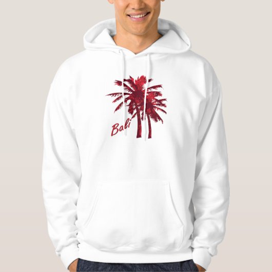 Kerstmis op Bali Batik 1 Palm Trees Hoodie (Voorkant)