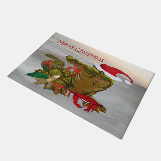 Kerstmis op bayou deurmat (Schuin)