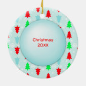 Kerstmis op bezetting mannelijke haar-stijl keramisch ornament (Achterkant)