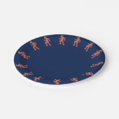 Kerstmis op blauwe achtergrond - Kerstmis Papieren Bordje (Gekanteld)