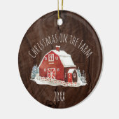 Kerstmis op Boerderijen keramisch ornament (Links)
