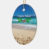 Kerstmis op Captiva Island, Florida Keramisch Ornament (Links)