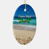 Kerstmis op Captiva Island, Florida Keramisch Ornament (Rechts)