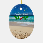 Kerstmis op Captiva Island, Florida Keramisch Ornament (Voorkant)