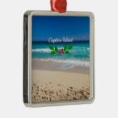 Kerstmis op Captiva Island, Florida Metalen Ornament (Rechts)