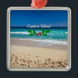 Kerstmis op Captiva Island, Florida Metalen Ornament<br><div class="desc">Foto van het mooie Captiva Island,  Florida met kerstster</div>